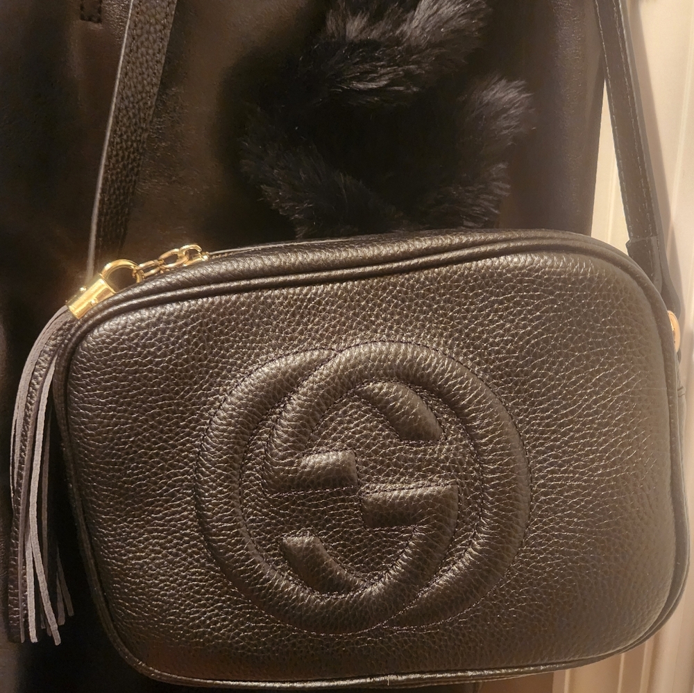 Black Leather Crossbody Bag